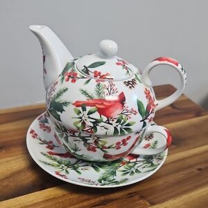 Kent Pottery Tea for One Cardinal Set